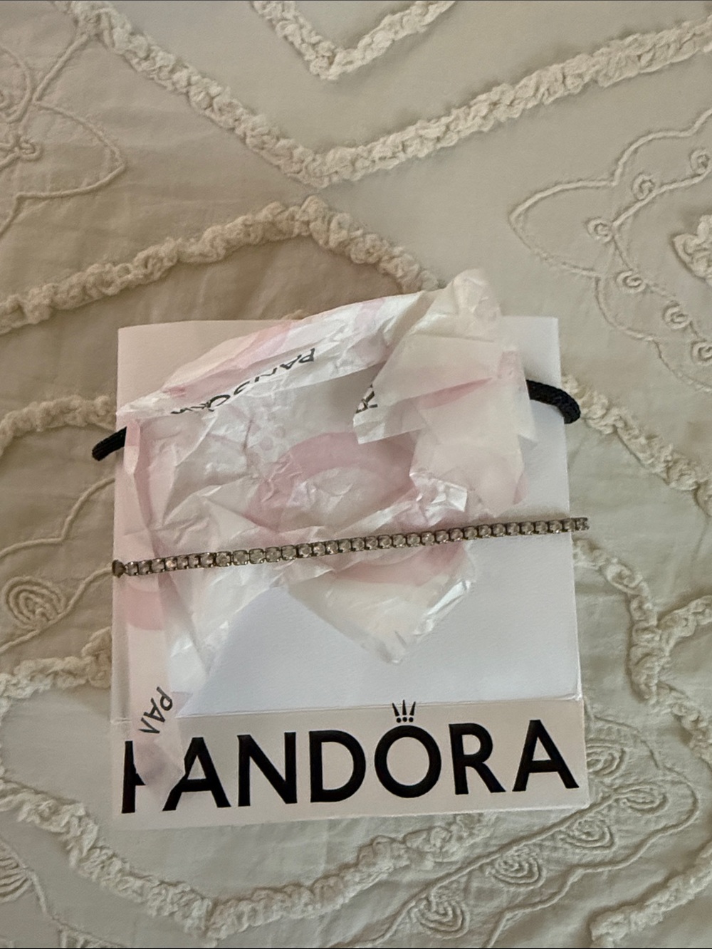 Pandora Silver Clear Crystal Tennis Bracelet